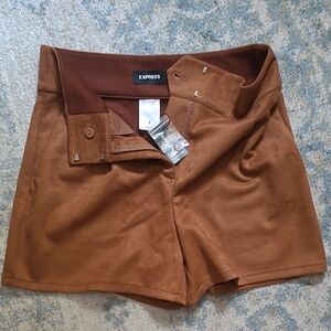 Express Tan High Waist Shorts